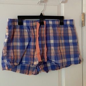 Plaid Pink/Blue Night Shorts